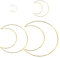 EXCEART 12 Stücke Traumfänger Metallringe Gold Mond Metall Ringe Hoops Makramee Draht Kranz Rahmen DIY Türkranz Wandkranz Rohling für Valentinstag Deko Hochzeit Dekoration