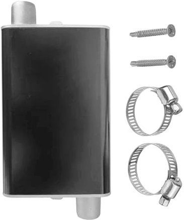 Inscrip Verbesserte Schalldämpfer-Kit, AbgasschalldäMpfer für Parkheizung Schalldämpfer Set, Universeller Parkheizung Abgasschalldämpfer, Für Eberspacher/Webasto Diesel Luft Standheizung (Schwarz)