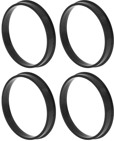 INFINAUTO Anelli Centrici del Mozzo della Ruota dell'Auto OD 71.6mm a ID 66.1mm Mozzo del Centro delle Ruote Albero di Centraggio Ammortizzante Anelli del Mozzo in Plastica Nera Durevole