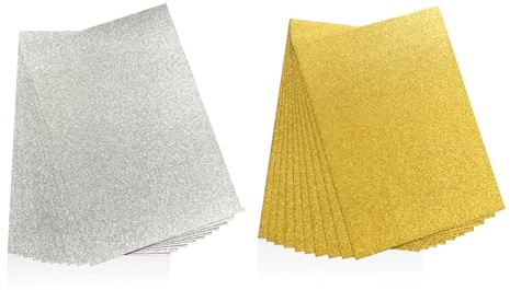 CYNOSURETECH 20 Glitter Cards, Diy Card Materials, Cardboard For Decoration, Cardboard For Crafts, Diy Paper Crafts