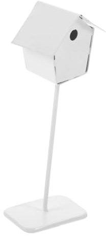 Warmhm Miniatur Vogelkäfig Aus Eisen Für Puppenhaus Dekorativer Vogelkäfig Für Miniaturlandschaften Puppenhauszubehör Weiße Vogelhaus Requisite Detailreiches Modell Für Kreative