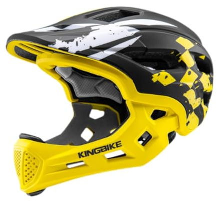 Harilla Casque de Vélo pour Enfants, Casque de Cyclisme pour Skateboard, Accessoires Cyclisme pour Enfants, Casque Intégral Réglable Antichoc pour Skateboard, Vélo, Roller, Jaune