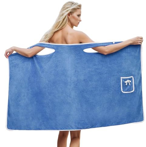 Bademantel Damen Kurz, Bademäntel für Damen Flauschig Coral Fleece Bathrobe Women Weich Saugstark Damenbademantel Ärmellos Saunamantel Badekittel Schlafmantel Saunakleid Saunabademantel