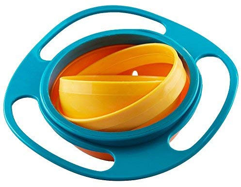 Gearmax para Cuenco para Niños, Toy Bowl Baby Training para Niños 360 Tablero de Rotación a Prueba de Derrames Platos de Giroscopio Cuencos, No Caesar, No Hacia Abajo