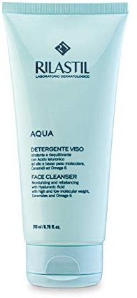 Rilastil Aqua - Limpiador Facial Suave y Cremoso con Acción Hidratante, Reequilibrante y Emoliente para Todo Tipo de Pieles - 200 ml