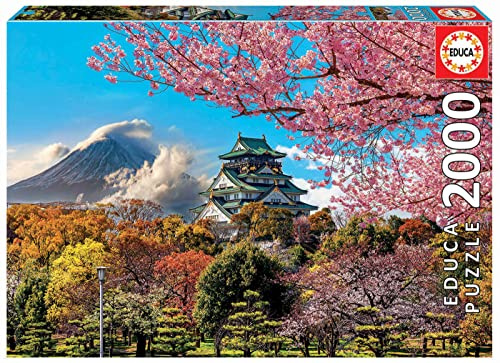 Educa - Puzzle da 2000 pezzi per adulti | Castello di Osaka, Japan | Misura: 96 x 68 cm | Consigliato a partire dai 14 anni (19276)