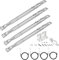 GFTIME 35,5 bis 48,3CM Universal Brenner für Charbroil, Napoleon, Landmann, Enders, Barbecook, Tepro, Taino, Proficook, Verstellbarer Edelstahl Gasgrill Brenner zubehör, 4 Stück