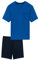 Schiesser Herren Schlafanzug kurz Rundhals - Nightwear Set, Indigo_181155, 52