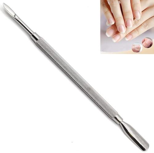 AFTREN Strumento per spingere la cuticola in metallo a doppia faccia manicure pedicure salone professionale rimozione cuticole di qualità J2 bordo curvo in acciaio inossidabile