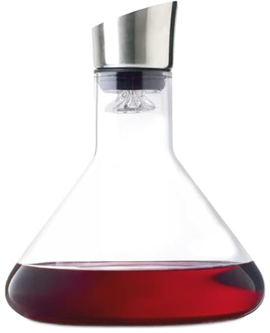 Caraffa per vino rosso – Caraffa per vino con aeratore | Caraffa a Porto 1500 ml | Caraffa per vino in soffiato a mano | Caraffa per vino rosso | Aeratore per vino da uomo