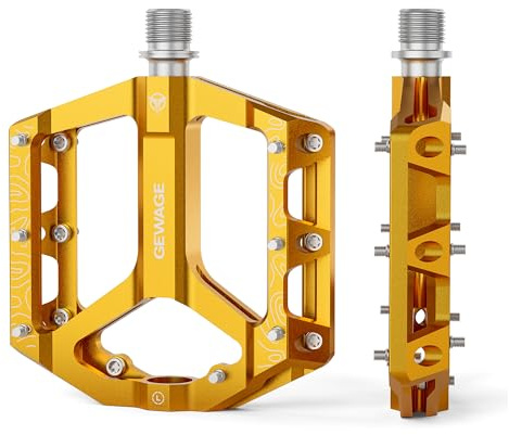 Road/Mountain Bike Pedals -Non-Slip Bicycle Flat Pedal Aluminum 9/16 - 3 Sealed Bearing Lightweight Platform Pedal for Road Mountain BMX MTB Bike