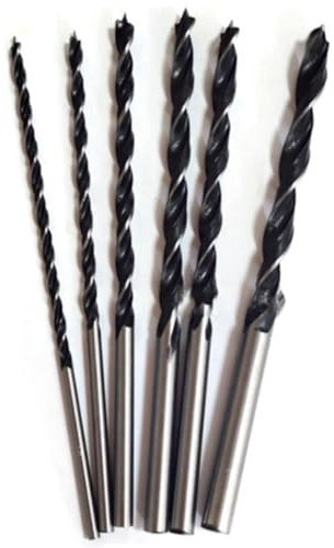 FTXanty Brocas de Madera Juego de Brocas Larga Helicoidales para Madera 6 piezas 4-12 mm para Taladro Soporte Taladro Eléctrico de Mano