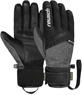 Reusch Booster Gore-TEX Gants de Ski Unisexes – Imperméables, Coupe-Vent, Respirants, Isolation R-LOFT, Cuir végétalien, Softshell Premium, Cuff serré, Sports d'hiver pour Homme et Femme
