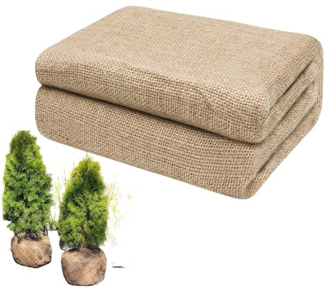 Sacos de yute para plantas | Gruesas y, almacenamiento de patatas reutilizables naturales - Para el cuidado de los árboles paisajistas, granjas, jardín, patio, invernadero, protección