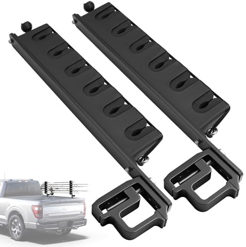 JERBOR Upgraded Truck Bed Fishing Rod Holder 6-Rod