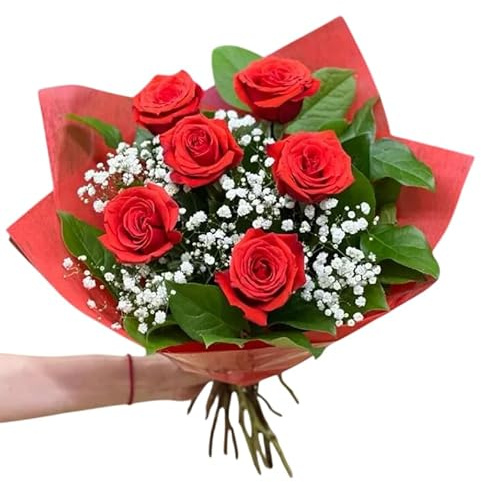 DECOALIVE | Ramo de Rosas Rojas Naturales – Flores Frescas Premium