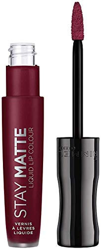Rimmel London Rossetto Opaco Stay Matte, Formula Liquida Waterproof, No Transfer a Lunga Durata, Plum This Show, 5.5 ml