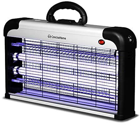 Concise Home Eectic Fy Zapper, UVLight Aract to Zap Flying Insects Playing Exellet Role, Insect Kle Bug, Killer, Fly Swatter, Wasp Killer Sliver (30w=2x15w)