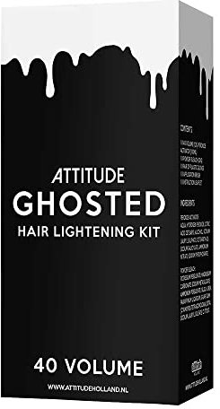 Attitude Hair Dye | Kit de Décoloration pour Cheveux | Décolorant Végétalien et Sans Cruauté | Boîte de Décoloration des Cheveux | 50g de Poudre, 100ml de Révélateur | Attitude Ghosted 40 Volume (12%)