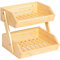 AdelDream Corbeille à fruits en bambou à 2 étages avec présentoir à fruits et présentoir parfait pour les fruits (Panier de fruits à deux segments)