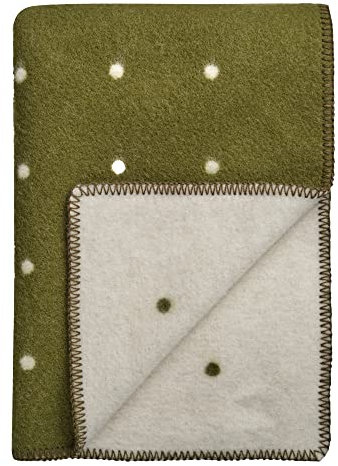 RØROS TWEED - Pastille - Wolldecke aus norwegischer Lammwolle - Design von Anderssen & Voll - Deckenmaße: 135 x 200 cm (6102 - Green Moss, 135 x 200 cm)