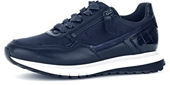 Gabor Women Trainers, Ladies Low-Tops,Removable Insole,Platform Sole,Leisure,Low Shoe,Street Shoe,lace up Shoe,Blue/Midnight,42 EU / 8 UK