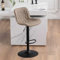 YOUTASTE Barhocker Höhenverstellbar mit PU-Bezug, Drehbare Küchenhocker mit Lehne und Fußstütze, Moderner Bar Stool für Bar, Theke und Küche, Khaki