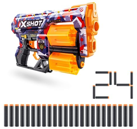 Confezione di pistole X-Shot Skins Malice Dread con (12) dardi di ZURU