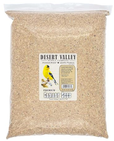 Desert Valley Premium Quality Canary Seed - 10 Pound Bulk Resealable Bag - 100% Natural, Non-GMO, Fresh from the Farm, Wild Bird Food for Canaries, Finch, Sparrows, Dove and More