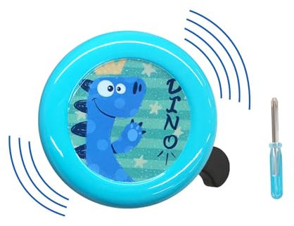 Sonnette de Vélo Dinosaure, Cloche de Vélo pour Enfants avec Mini Tournevis, Universelle Sonnette de Guidon de Vélo Sonnette de Sécurité Sonnette Bicyclette avec Son Fort et Net, Accessoires de Vélo