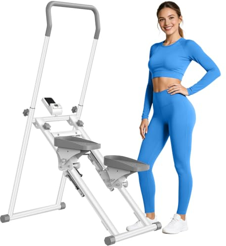 Stepper per esercizi in palestra a casa, Stair Master pieghevole, macchina per arrampicata verticale per allenamento completo del corpo con capacità di 300 libbre