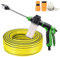 Waterblitz Pressure Washer, Water Blitz High-Pressure Nozzle with 5m Round Tube, Foam Pot and 3 Types of connectors, Turn Any Hose Into a HighPressure Water Jet for Car, Garden (Green)