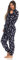 NORMANN-Wäschefabrik Wunderschöner Damen Jumpsuit, Overall mit Kapuze im winterlichen Design - 291 267 97 951, Farbe:Marine, Größe2:48/50
