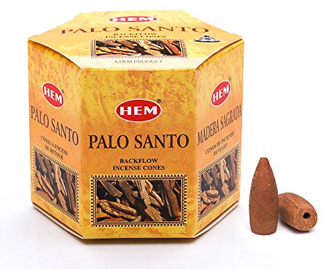 HEM - Cônes d'encens à refoulement - Fabriqués à la main en Inde (Palo Santo)
