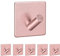 SISYS Klebehaken, 6 Stück Haken Selbstklebende 3M Wandhaken Handtuchhaken Ohne Bohren für Badezimmer Küche Wohnzimmer Aluminiumlegierung Tür Haken Wand,Rosa