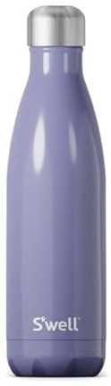 S'well Edelstahl-Wasserflasche, 482 ml, Hillside Lavendel, dreilagig, vakuumisolierte Behälter, hält Getränke 36 Stunden kalt und 18 Stunden heiß, perfekt für unterwegs