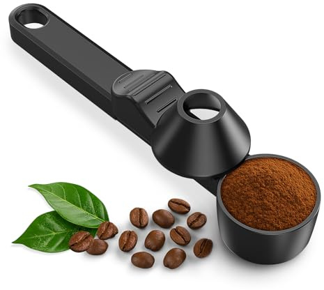 FrostyFlair Cucchiaio Dosatore per Caffè, Misurino & Cucchiaio da Caffè, Cucchiaio Dosatore per Caffè & Tè, Mini Cucchiaino da Espresso con Design a Imbuto, Capacità 2 TBSP