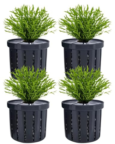 XUQEAYWD 20PCS Aquarium Plant Holder 4x3.4x3.5cm PP Stable Fish Tank Plant Holder, Water Plants Pot, Fish Tank Plants Pots, Aquarium Plantpots For Tanks Aquariums Planter, Hydroponics Planting Holders