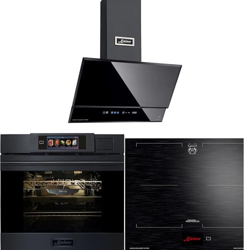 Kaiser Ugnsset 60 cm EH 6341+KCT 6140+AT 6410 • Inbyggt spis-set, automatisk ångugn 86L XXL Multi 37 • Air Fryer • TFT FullTouch • Induktionshäll FREE ZONE • Spisfläkt 1250 m³/h