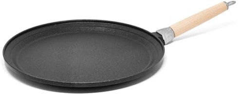 NAMAI Padella Antiaderente 32 cm - Padella Induzione - Manico Removibile Salva Spazio - Testo Romagnolo Originale - Padella Crepes Induzione