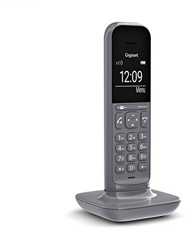 CL390HX Telefono, Portatile aggiuntivo per basi DECT, modem router Dect (come avm e tp-link) e modem fibra. Grigio Versione Italia