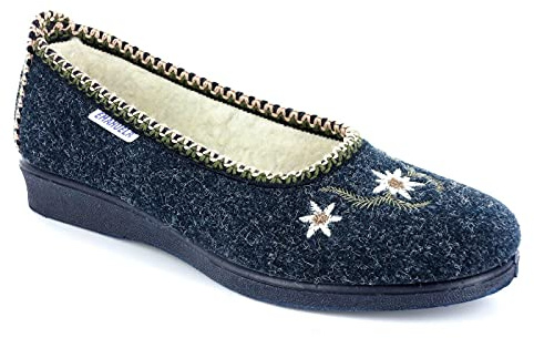 EMANUELA 2087 Pantofola Ballerina F. Lana Blu 38