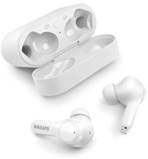 Philips True Wireless TAT3217WT/00 Cuffie Intrauricolari Con Resistenza Agli Spruzzi E Al Sudore IPX5 E Fino A 26 Ore Di Riproduzione Con Custodia USB-C Portatile, Bianco