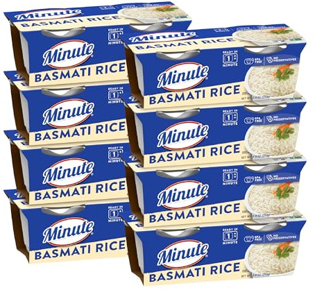 Minute Basmati Rice Cups Microwave Safe 125ml (Pack of 8)