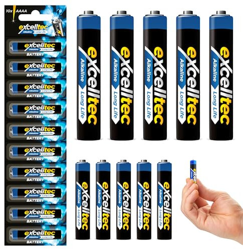 SOL Batterie AAAA a lunga durata da 10 pezzi, ideali come batterie AAAA per Surface Pen | Batteria AAAA per dispositivi di precisione | Fonte di alimentazione affidabile da 1,5 V