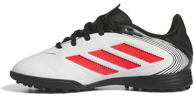adidas Unisex Kids COPA Pure III League Turf Football Boots Kids, Cloud White/Lucid Red/Core Black, 10 UK Child