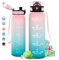 Trinkflasche Kinder 500ml, Trinkflasche mit Zeitmarkierung und Filter, Auslaufsicher Wasserflasche Kohlensäure Geeignet für Fahrrad, Schule, Maedchen, Sport