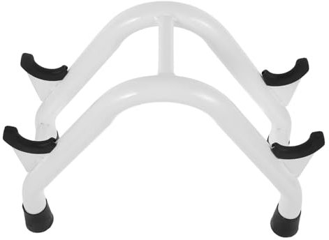 BESPORTBLE Hantelständer Kettlebellständer Langhantelhalter Handgewichte Stehen Hantel Ständer Fitness-accessoire Hantel Lagerregal Sport-hantelhalter Hantelhalterung Fitnessbedarf Eisen Weiß