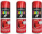 DIOXSTAR Crimson Red Gloss Spray Paint, Quick Drying, All Purpose Spray, Suitable for Metal, Plastic & Wood Surfaces, Interior & Exterior Use, 250ml (3 PCS)