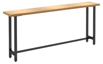 Bartabeller Retro smidesjärnsväggbarbord Enkelt smalt långt högt träköksmatbord Bar Bordets Högbord(Medium)